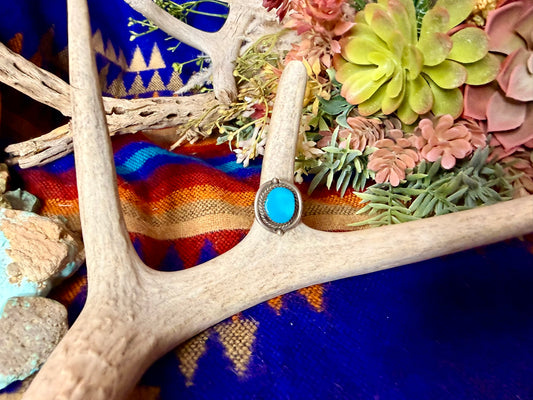Round Turquoise Ring Size 5