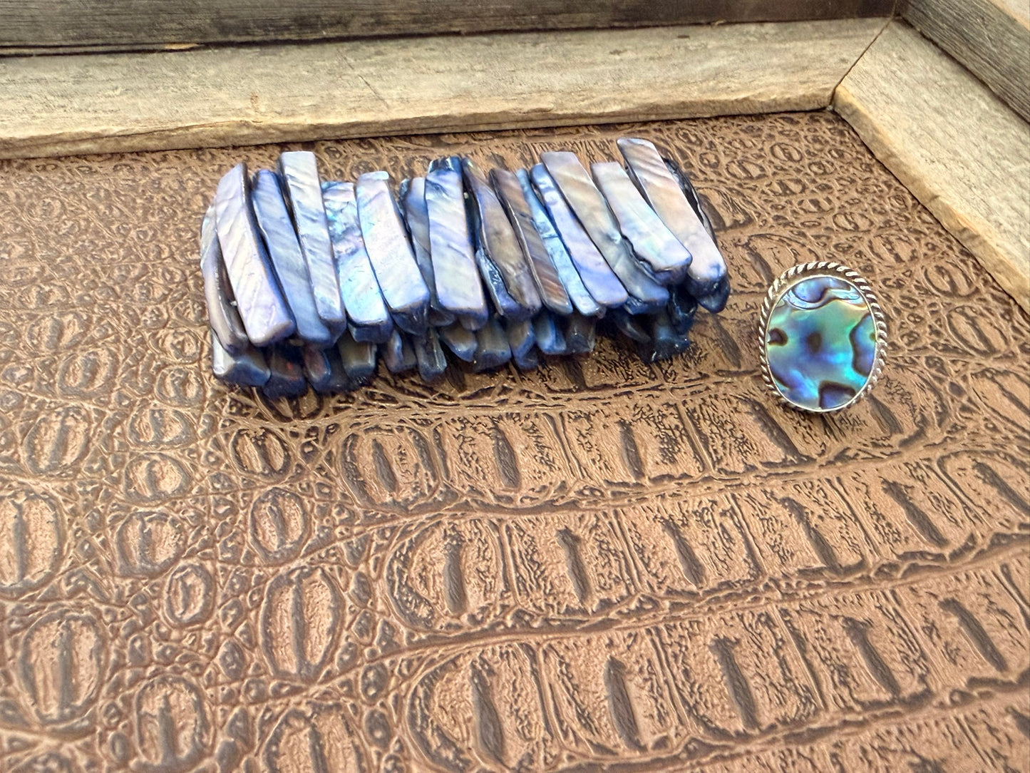 Abalone Shell Adjustable Ring
