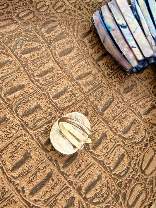 Abalone Shell Adjustable Ring