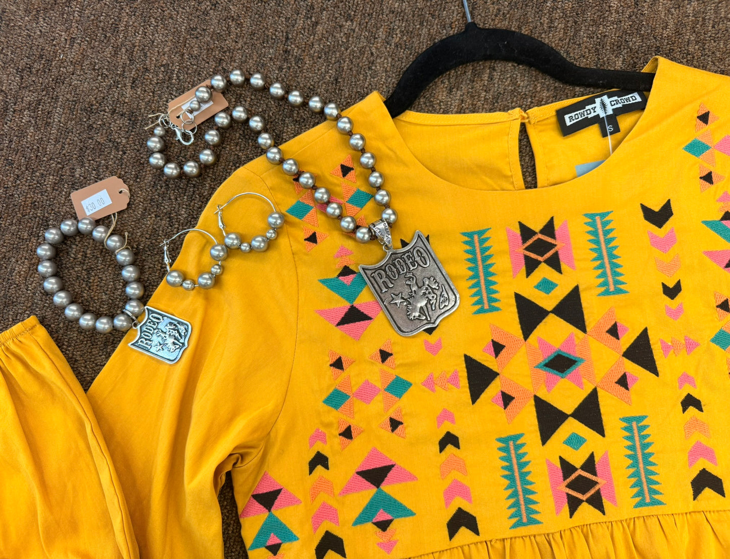 Mustard Aztec Blouse
