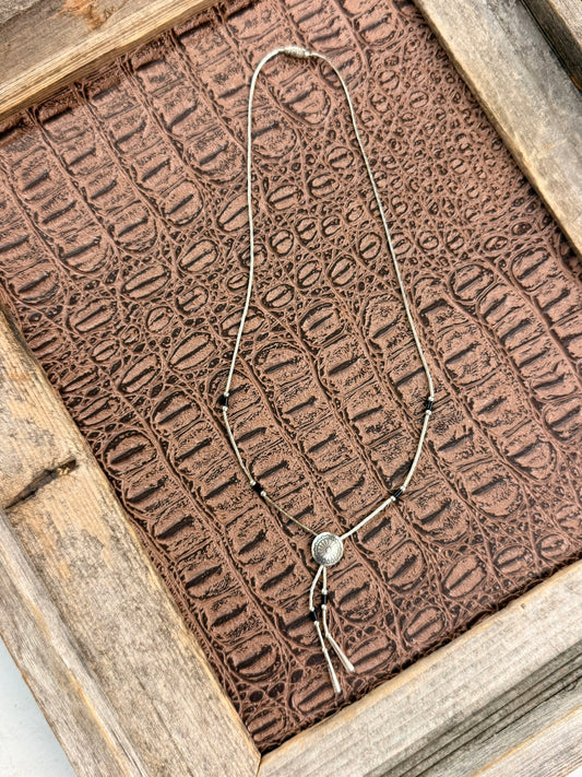 Concho and Liquid Silver Necklace