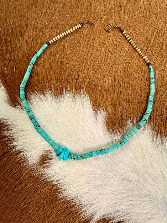 Choker Turquoise Chip Necklace
