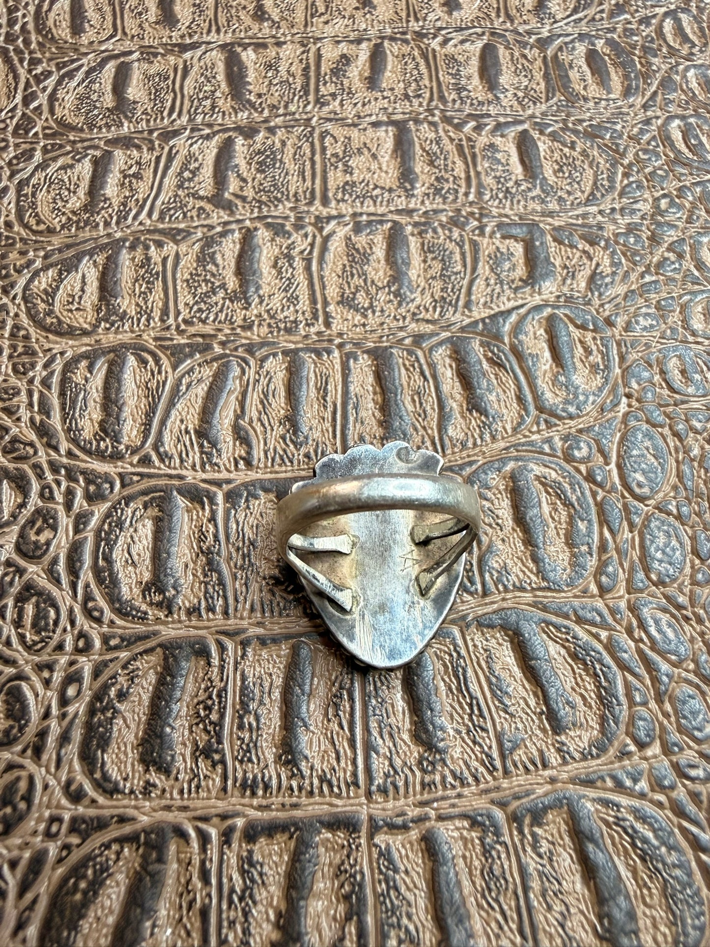 Fred Harvey Era Green Turquoise Ring Size 6
