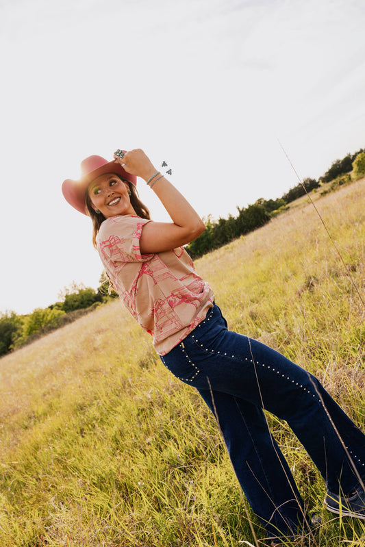 Pink Fancy Fenceline Top
