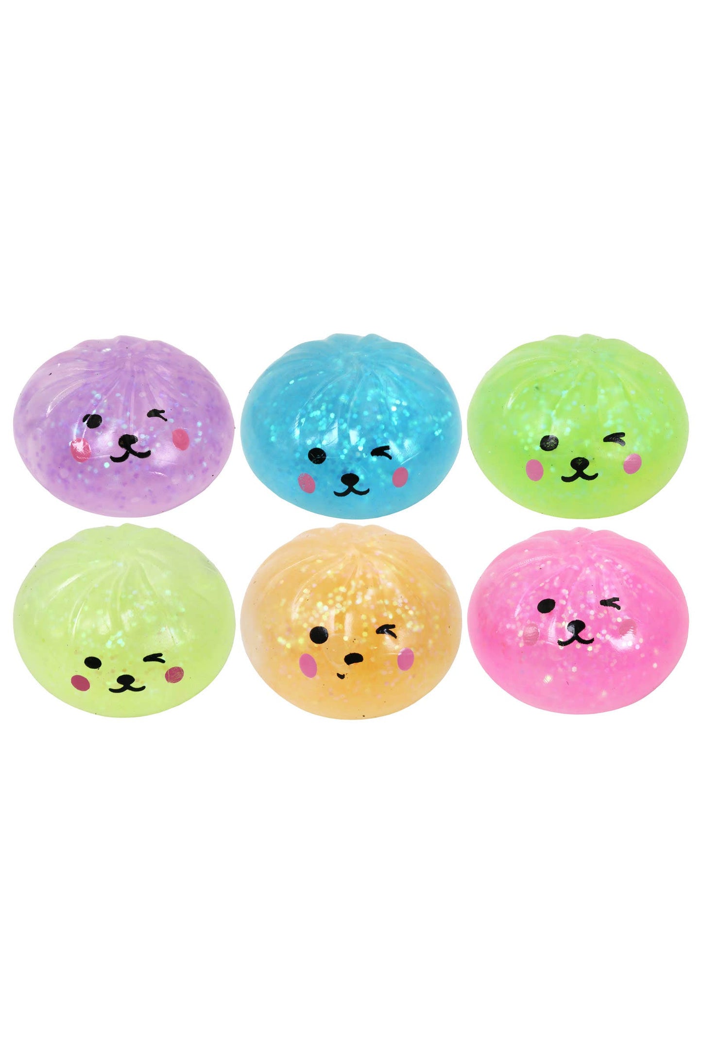 Mini Puppy Glittery Bao Dumpling Gel Slime Squishy - 2 Inch