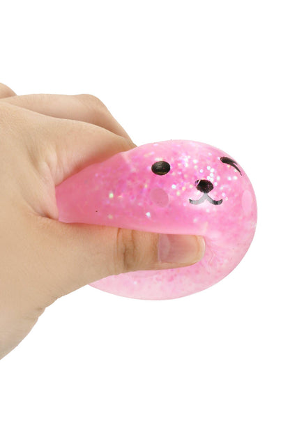 Mini Puppy Glittery Bao Dumpling Gel Slime Squishy - 2 Inch