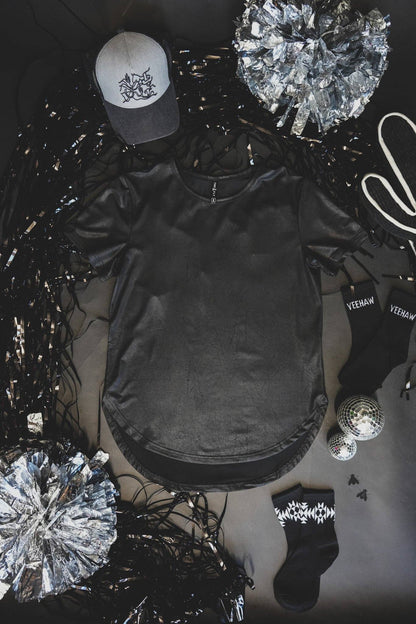 Swanky Faux Leather Top