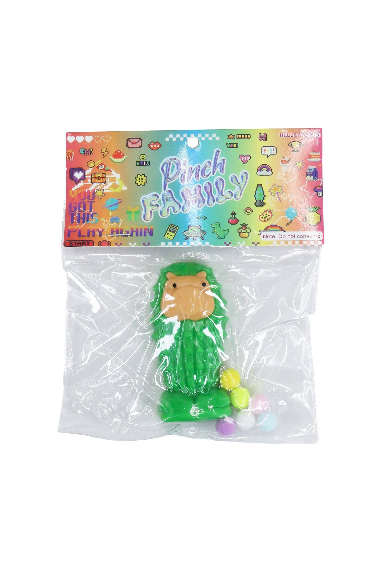 Brain Rot Memes Pom Pom Sticky Mochi Squishy Bag