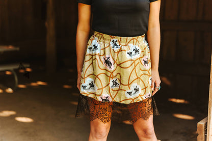 Yellow Wild and Lace Skirt