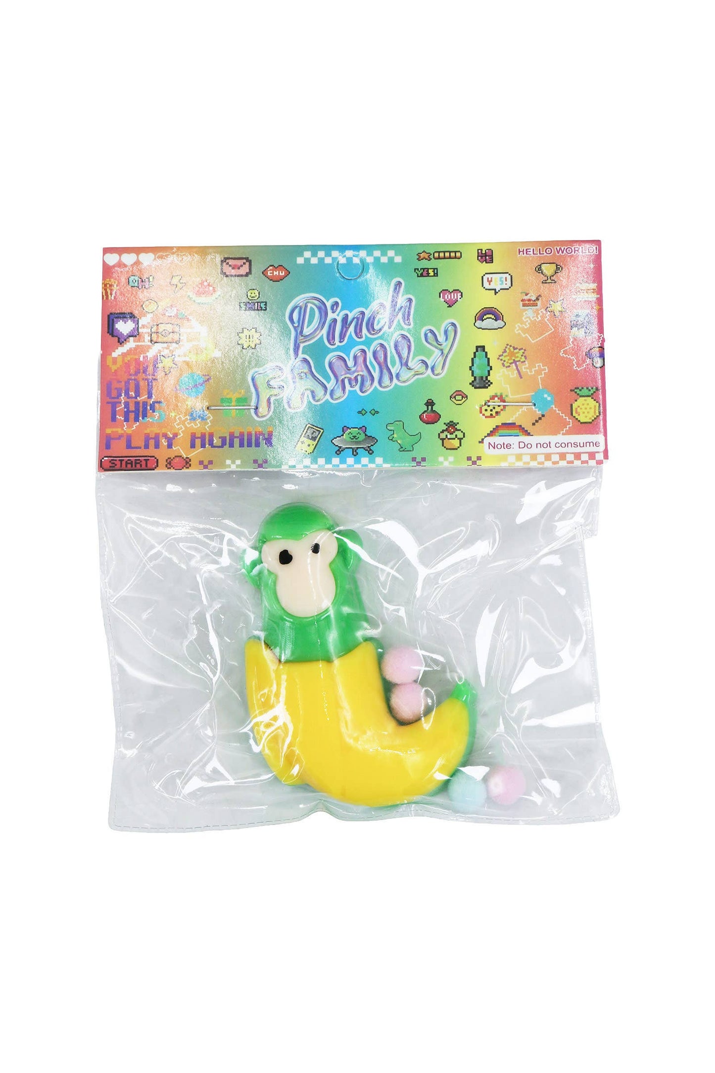 Brain Rot Memes Pom Pom Sticky Mochi Squishy Bag