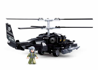 Black Shark Helicopter Building Brick Kit