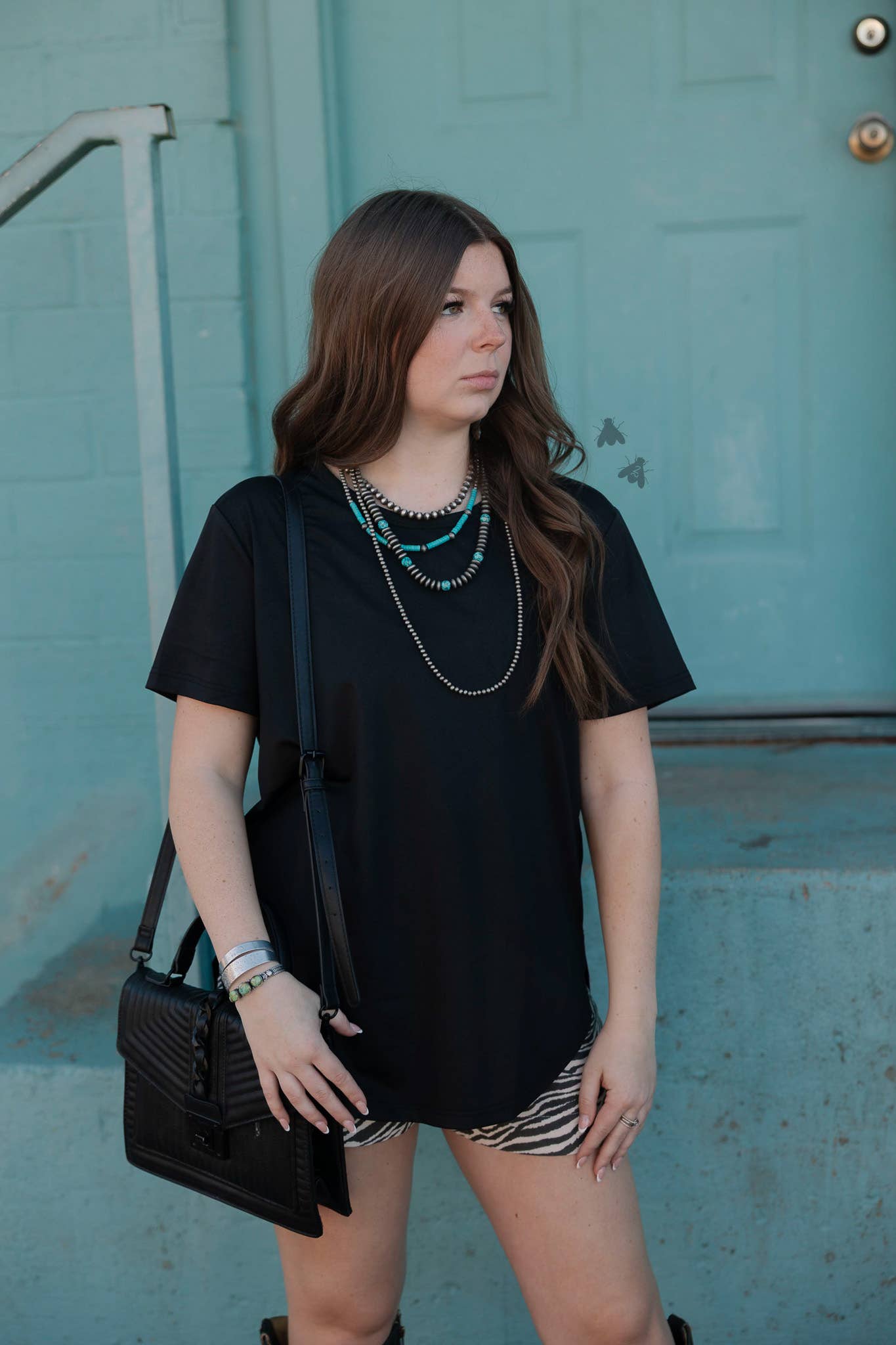 Swanky Faux Leather Top