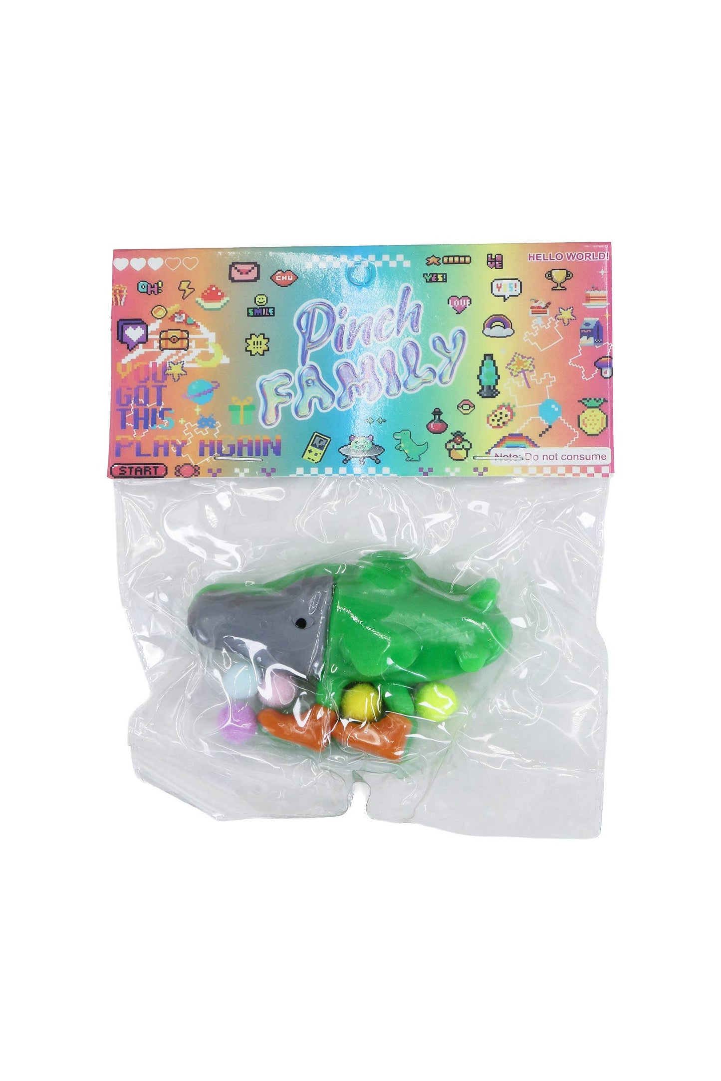 Brain Rot Memes Pom Pom Sticky Mochi Squishy Bag