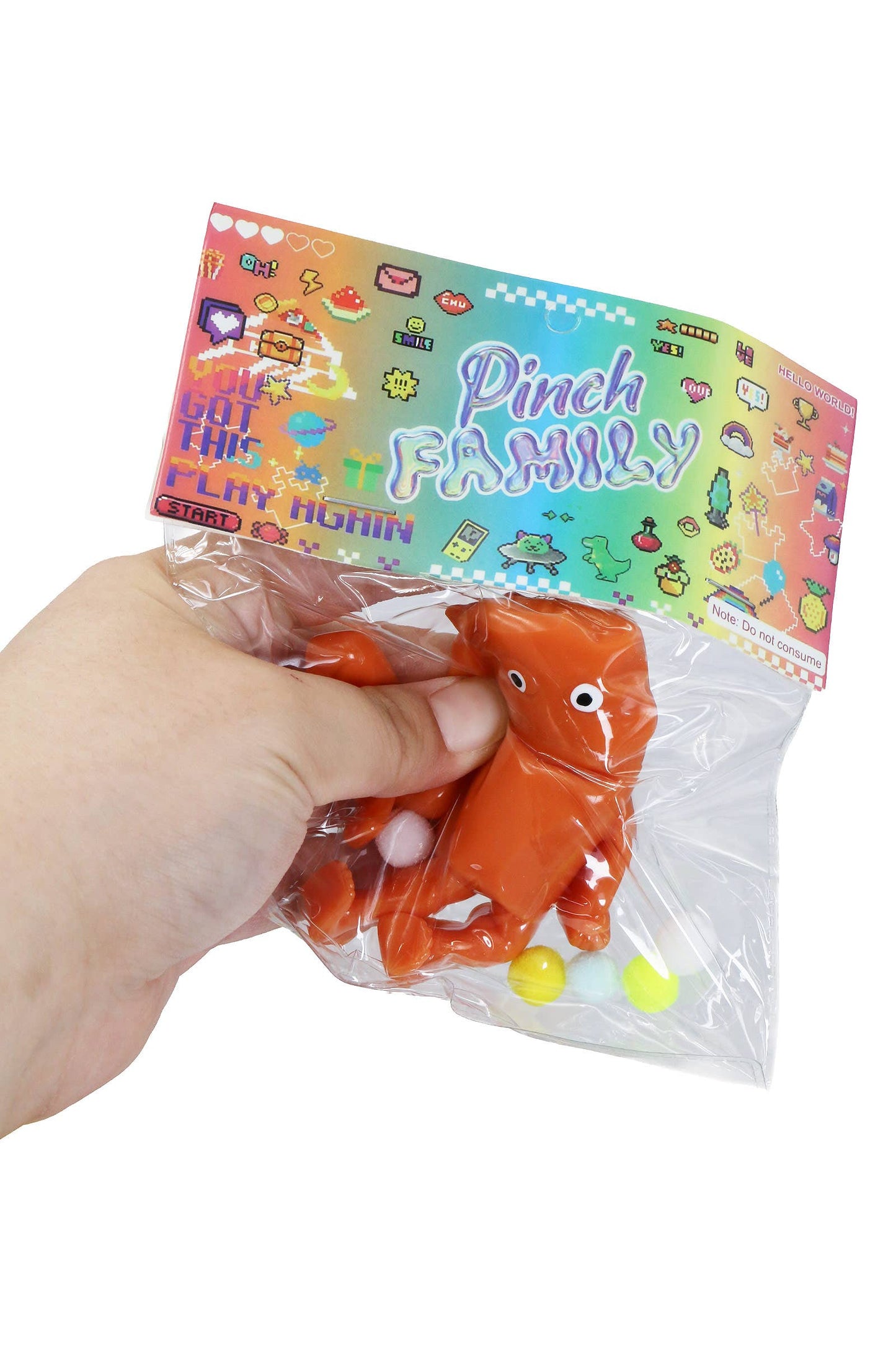 Brain Rot Memes Pom Pom Sticky Mochi Squishy Bag