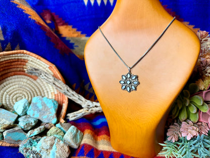 Zuni Mother of Pearl Pendant Necklace