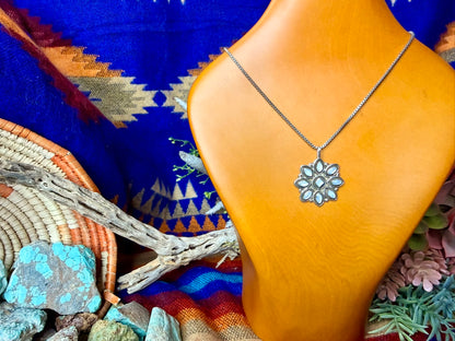 Zuni Mother of Pearl Pendant Necklace