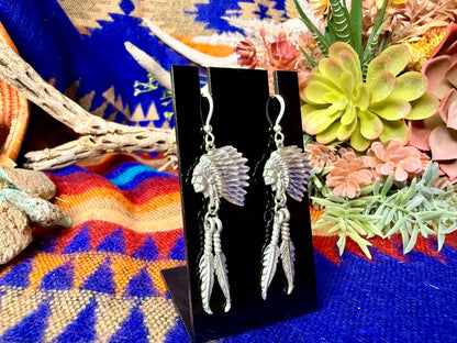 Vintage Chief Dangle Earrings