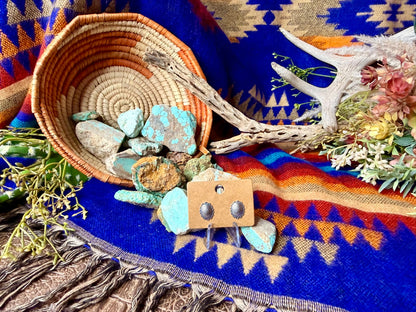 Small Stamped Concho Stud Earrings