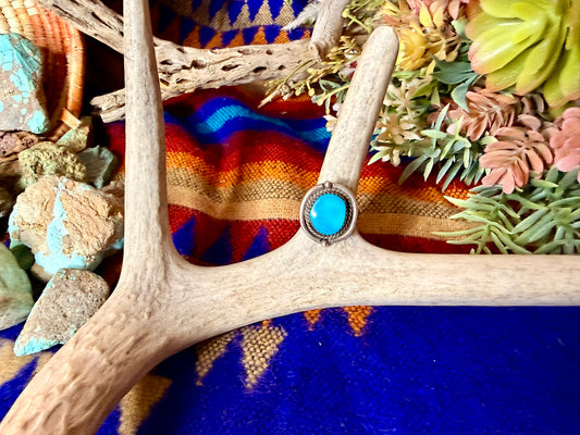 Round Turquoise Ring Size 5