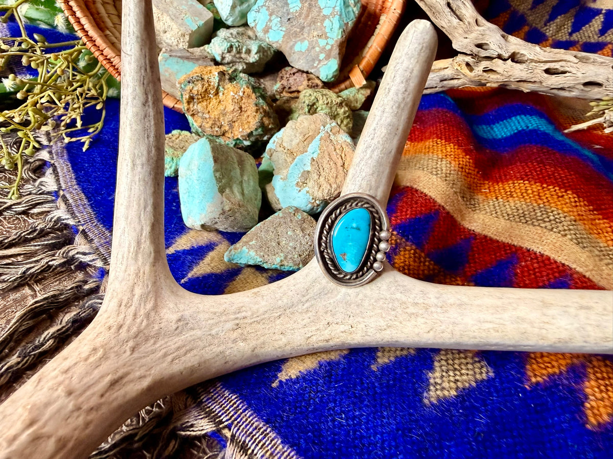 Oval Turquoise Ring Size 5.5