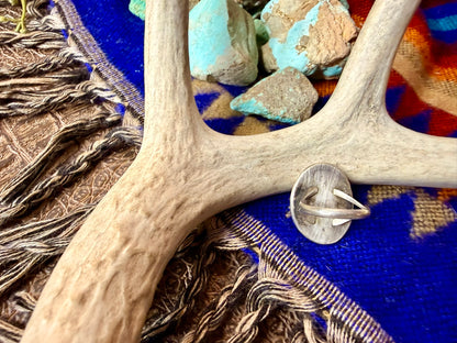 Oval Turquoise Ring Size 5.5