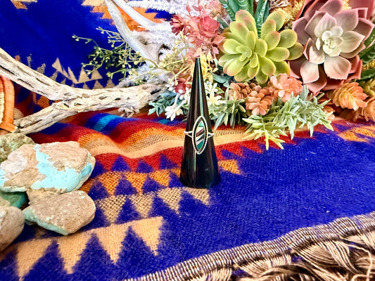 Marquise Inlay Zuni Ring Size 5.5