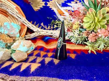 Marquise Inlay Zuni Ring Size 5.5