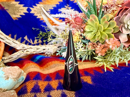 Marquise Inlay Zuni Ring Size 5.5