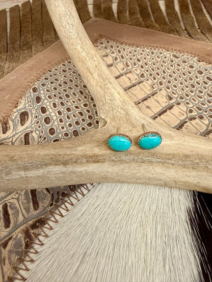 Kingman Turquoise Stud Earrings