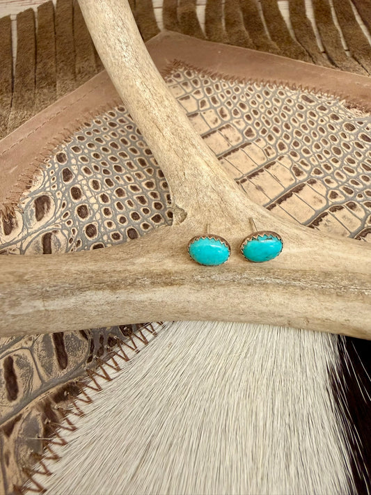 Kingman Turquoise Stud Earrings