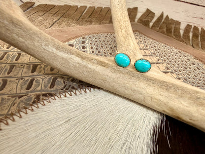 Kingman Turquoise Stud Earrings