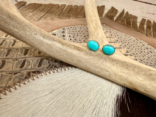 Kingman Turquoise Stud Earrings