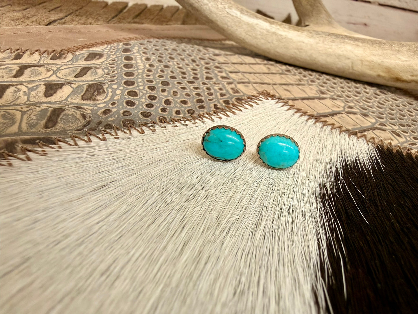Kingman Turquoise Stud Earrings