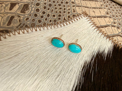Kingman Turquoise Stud Earrings