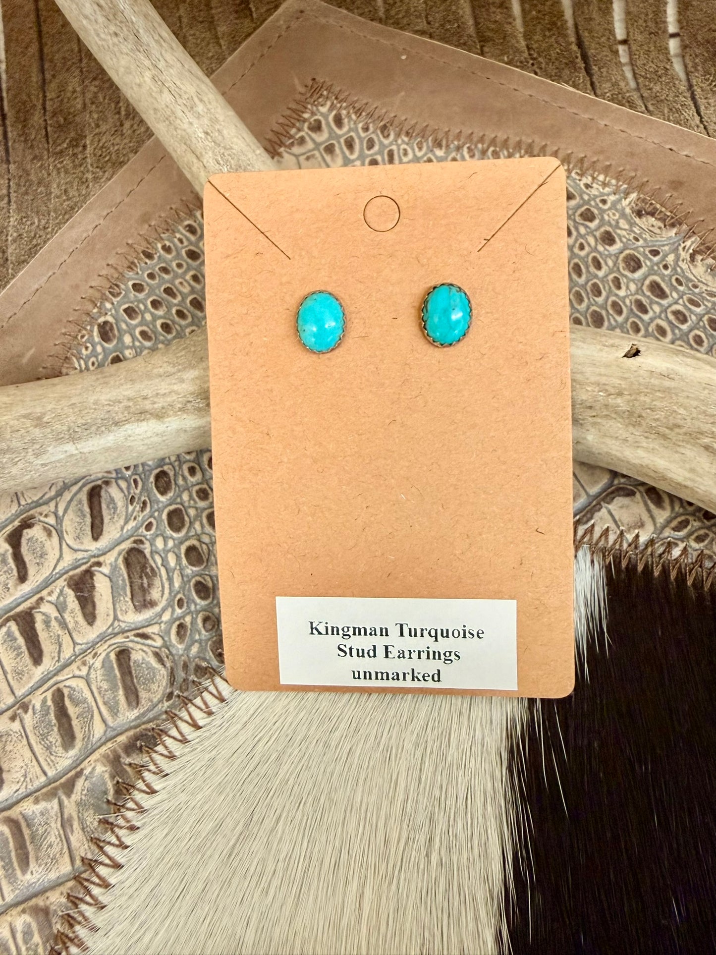 Kingman Turquoise Stud Earrings