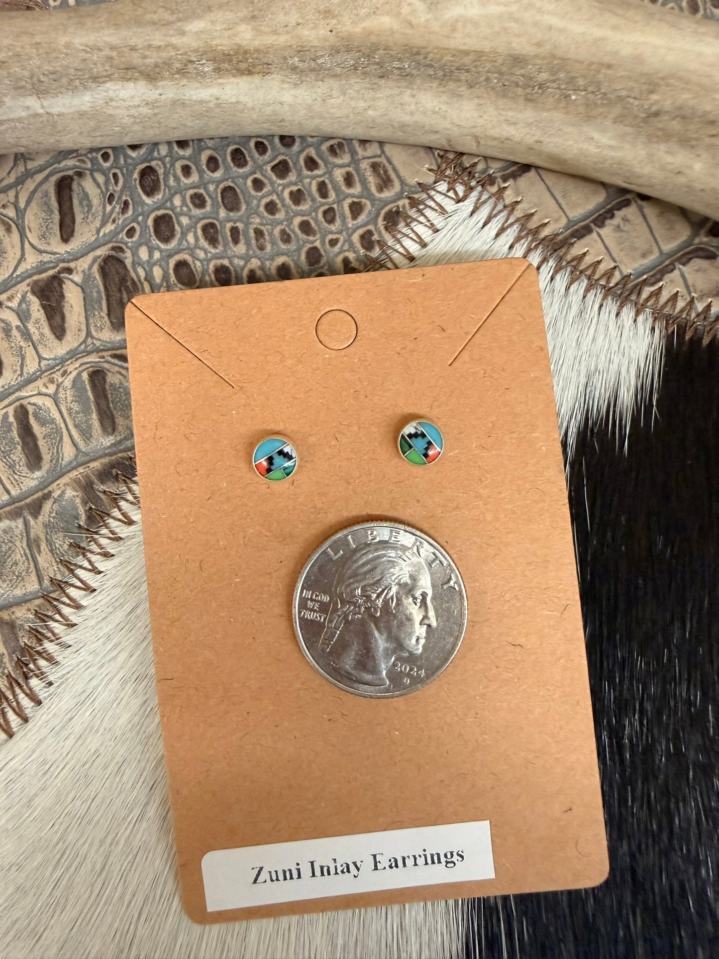 Zuni Inlay Earrings