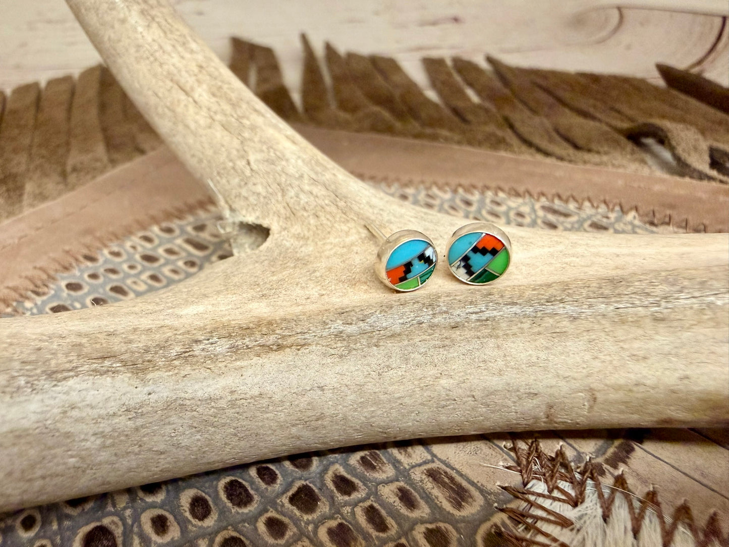 Zuni Inlay Earrings