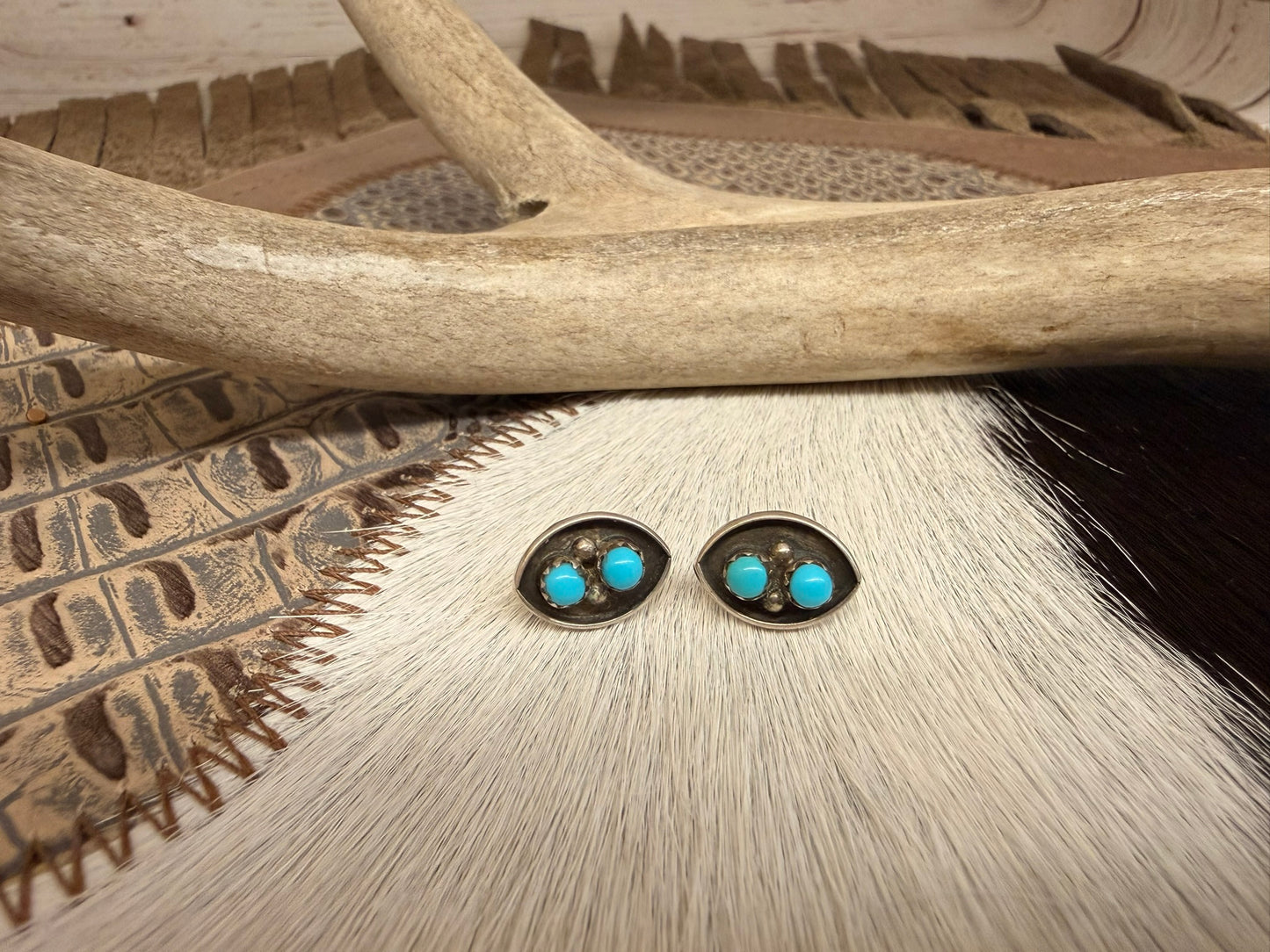 Zuni Tuquoise Stud Earrings