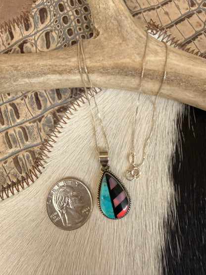 Opal and Turquoise Inlay Necklace