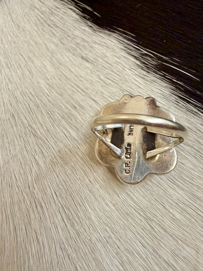 Navajo Kingman Turquoise Ring Size 6.75