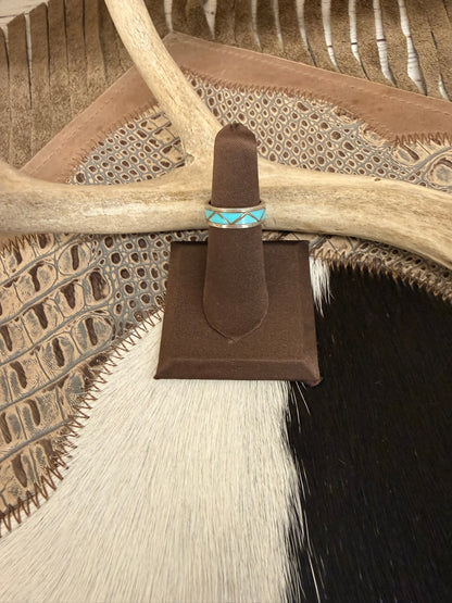 Turquoise Inlay Ring Size 6
