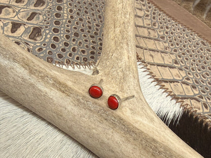 Coral Stud Earrings