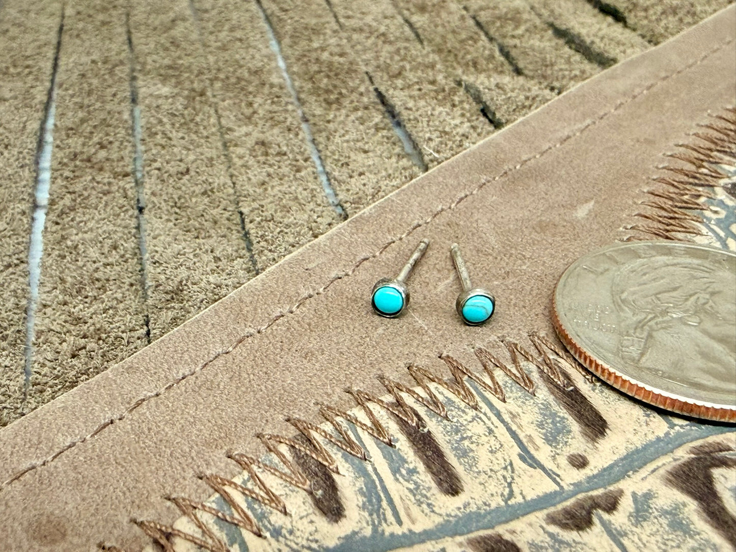 Turquoise Tiny Stud Earrings