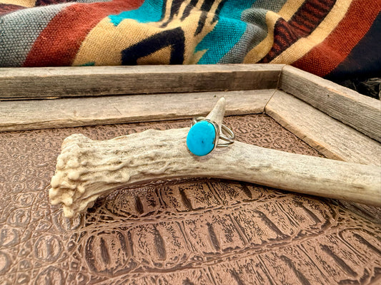 Turquoise Oval Ring 5.5