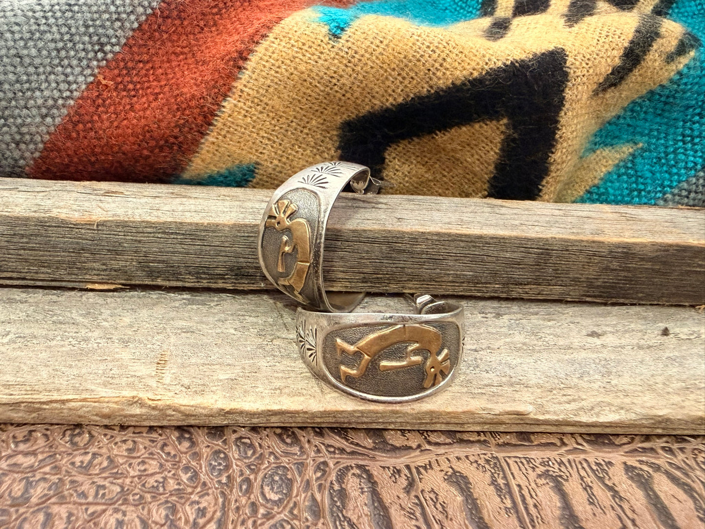 Kokopelli and Brass Earrings