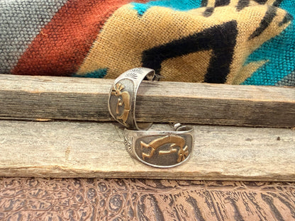 Kokopelli and Brass Earrings