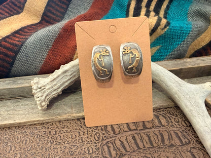 Kokopelli and Brass Earrings
