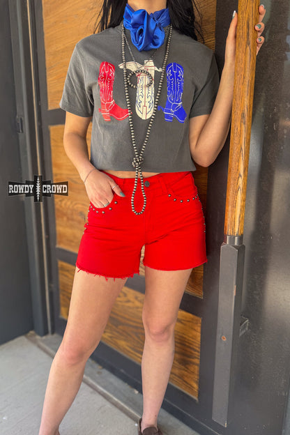 Red, White & Boots Graphic Tee