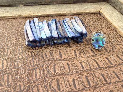 Abalone Shell Adjustable Ring
