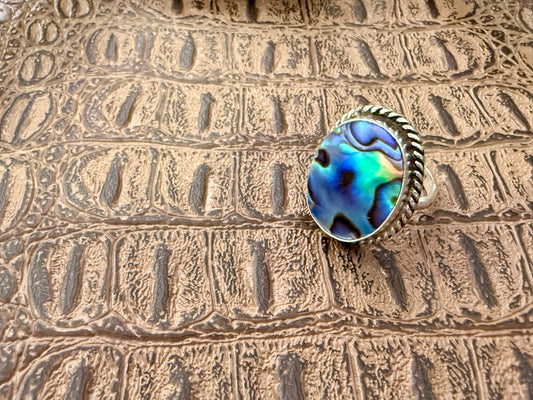 Abalone Shell Adjustable Ring